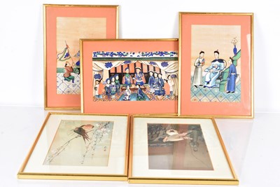 Lot 58 - Three Chinese Export Paintings