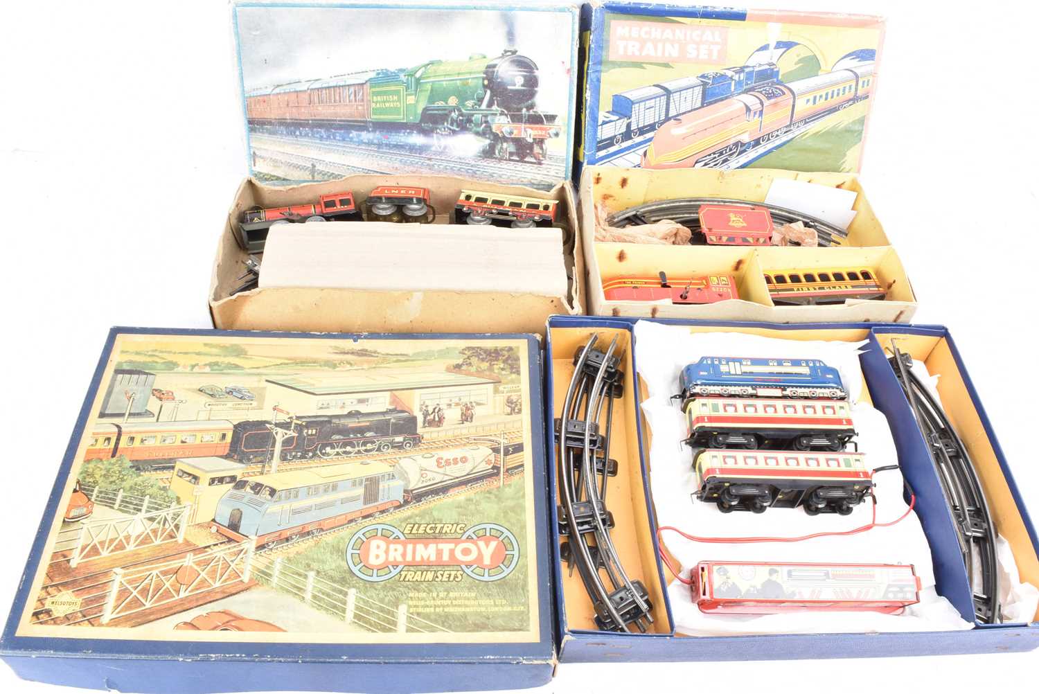 Lot 317 - Brimtoy and Betal 0 Gauge Clockwork  and Brimtoy 00 Gauge Electric Train Set, Train Set and