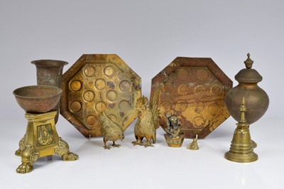 Lot 76 - An assortment of Oriental and Middle Eastern metalware