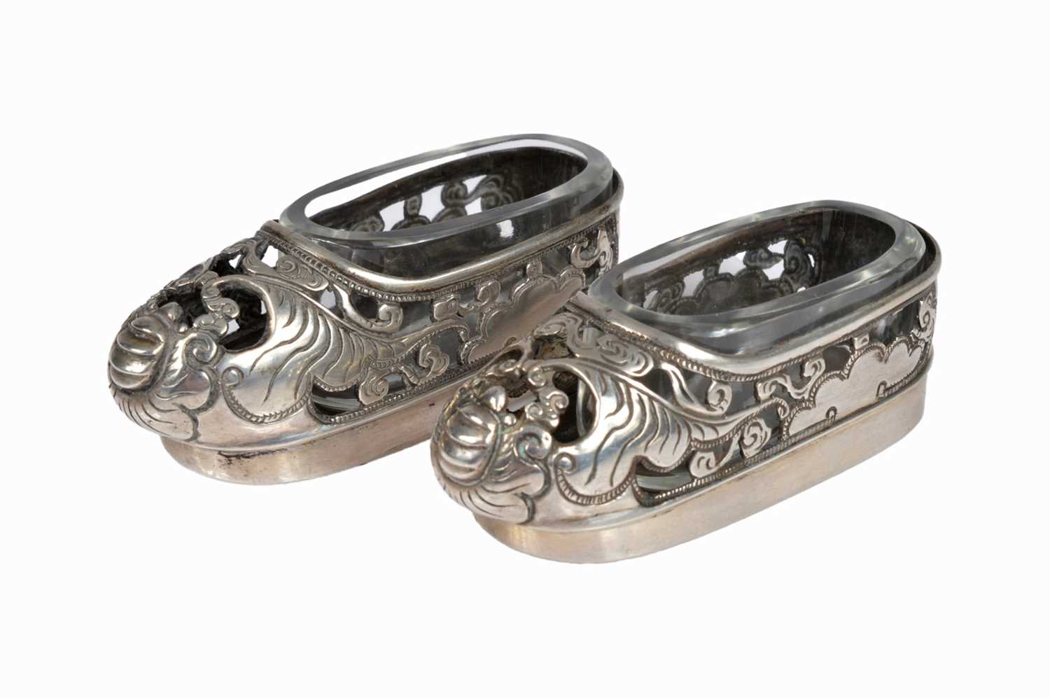 Lot 81 - A pair of Chinese Silver Salts