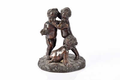 Lot 102 - A Victorian bronze figural group