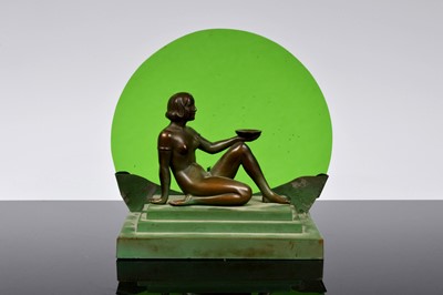 Lot 118 - An Art Deco Style Sculpture Table Lamp