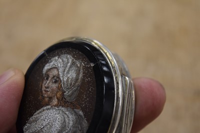 Lot 122 - A Victorian Silver and Micro-Mosaic Trinket Box