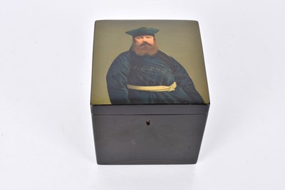 Lot 123 - A hand painted Russian Box by Lukutin Factory of Moscow