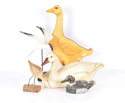 Lot 136 - A group of three wooden ducks
