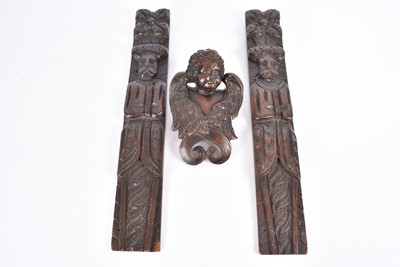 Lot 146 - An 18th Century Continental Carved Angel