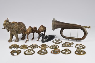 Lot 171 - A brass Elephant