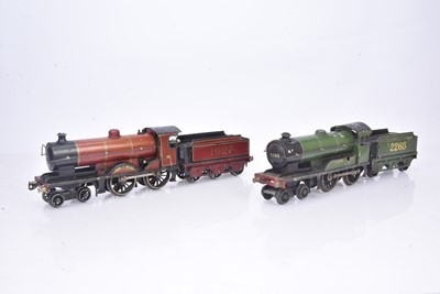 Lot 350 - Bassett-Lowke 0 gauge clockwork 4-4-0 Locomotives and Tenders