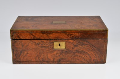 Lot 174 - A Victorian burr walnut writing slope