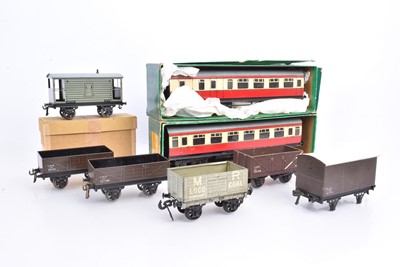 Lot 351 - Bassett-Lowke 0 Gauge BR Coaches and Rolling Stock