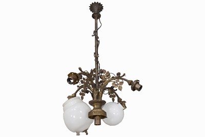 Lot 186 - A French Art Nouveau 5-Light Chandelier