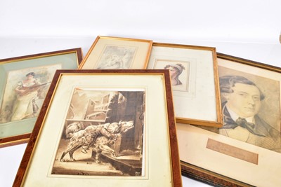 Lot 210 - A pencil and charcoal portrait of a Gentleman