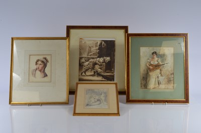 Lot 210 - A pencil and charcoal portrait of a Gentleman