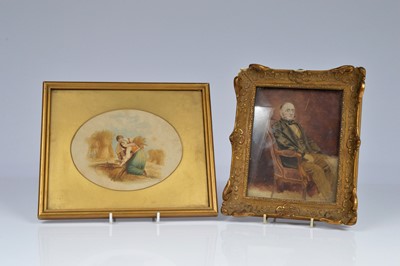 Lot 238 - A Portrait miniature of a Seated Gentleman