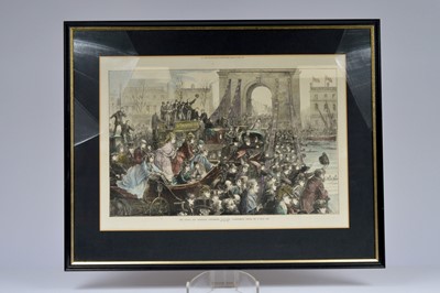 Lot 240 - The Oxford and Cambridge Universities Boat Race Hammersmith Bridge on a Race Day