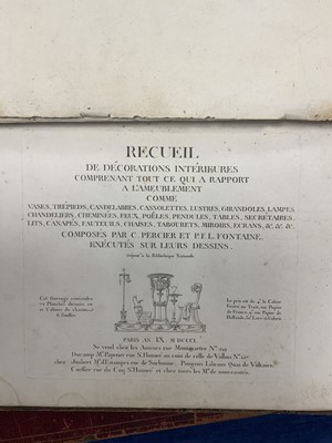 Lot 242 - Percier and Fontaine "Recueil de décorations intérieurs" 1801