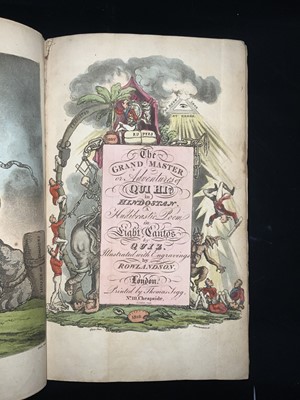 Lot 266 - Thomas Rowlandson (Illustrator)  "The Grand Master, or Adventures of Qui Hi? In Hindustan" [1816] Satire of East India Company & British colonial rule