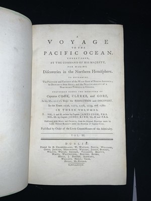 Lot 271 - Exploration - Capt. James Cook (1728-1779)  "A Voyage To The Pacific Ocean Undertaken by the Command Of His Majesty For Making Discoveries in the Northern Hemisphere" Vol 3 only