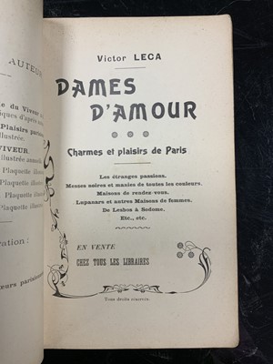Lot 295 - Erotica & Prostitution - Victor Leca "Dames D'Amour: Charmes et Plaisirs de Paris"