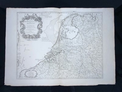 Lot 303 - Maps - 18th Century map of lowlands Netherlands Luxemburg and Belgium "Carte des Provinces Unies des Pays Bas"