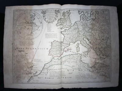 Lot 306 - Maps - 18th Century Guillaume De L'Isle (1675-1726) Europe and the Mediterranean "Theatrum Historicum ad annum Christi Quadringentesimi"