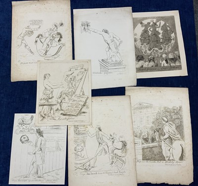 Lot 312 - Prints & Engravings - James Sayers (or Sayer) (1748-1823) "Outlines of the Opposition collected from the Designs on the most capital Jacobin artists"