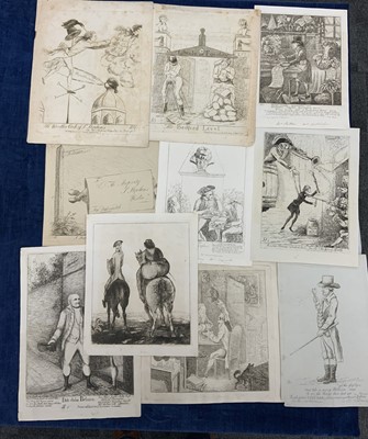 Lot 313 - Prints & Engravings - James Sayers (or Sayer) (1748-1823)  ten satirical prints published by Hannah Humphrey etc