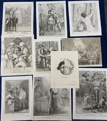 Lot 316 - Prints & Engravings - James Sayers (or Sayer) (1748-1823)  ten satirical prints relating to Charles James Fox etc