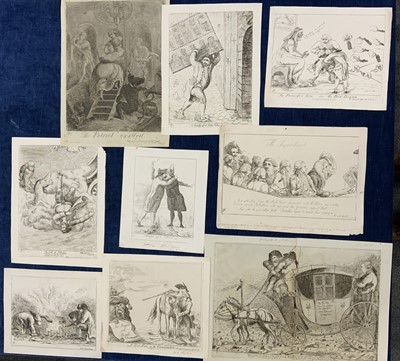 Lot 317 - Prints & Engravings - James Sayers (or Sayer) (1748-1823)  nine satirical prints relating to Charles James Fox etc