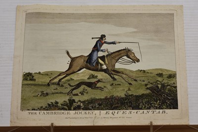 Lot 331 - Etching after Henry William Bunbury (1750-1811) "The Cambridge Jockey/Eques. Cantab"