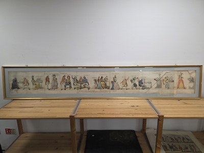 Lot 336 - A George III panoramic strip etching "English slavery; or, a picture of the times"