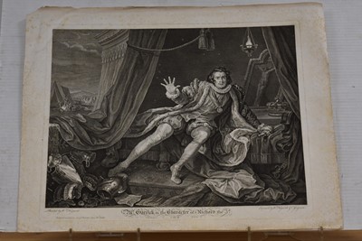 Lot 339 - Two engravings after William Hogarth (1697-1764) including "David Garrick as Richard III"