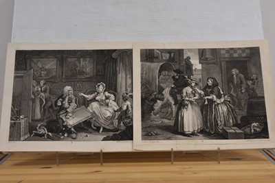 Lot 342 - A set of six engravings of "A Harlot's Progress" after William Hogarth (1697-1764)
