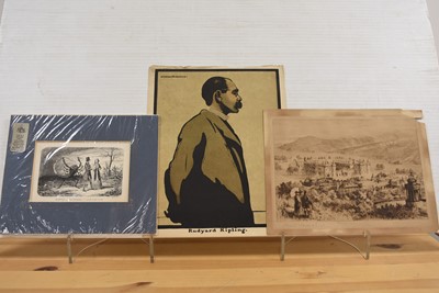 Lot 348 - A quantity of prints including portrait of 'Rudyard Kipling' [1899] after Sir William Nicholson