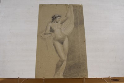 Lot 351 - 19th Century French School Manner of Pierre-Paul Prud'hon (1758-1823) academic nude female figure drawing