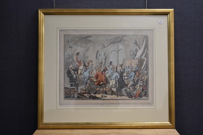 Lot 359 - A Pair of aquatint prints after Thomas Rowlandson (1757-1827) "Going Out in the Morning" & "The Dinner"