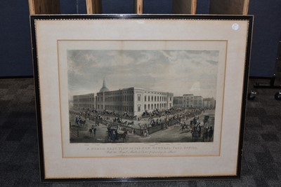 Lot 368 - Two large antique architectural prints of London