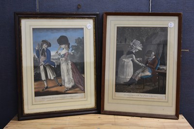 Lot 370 - Three antique mezzotint prints including a portrait of "Her Royal Highness Augusta Prince of Wales"