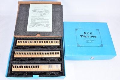 Lot 414 - ACE Trains 0 Gauge C/1 LNER Teak Coach Set