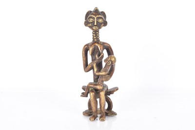 Lot 388 - A heavy bronze Maternity sculpture