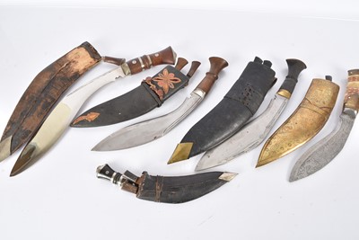 Lot 429 - An assortment of Middle Eastern Kukri Knives