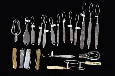 Lot 460 - A collection of steel advertising button loops