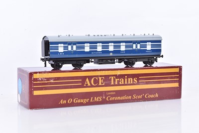 Lot 459 - ACE Trains 0 Gauge C/20-K1 LMS blue Coronation Scot  Kitchen Car