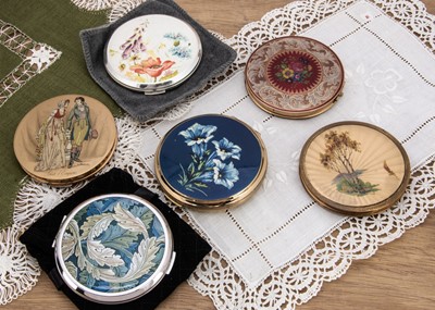 Lot 596 - Six circular 1950s and later Stratton compacts