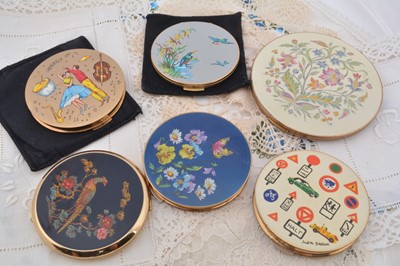 Lot 611 - Six circular Stratton compacts