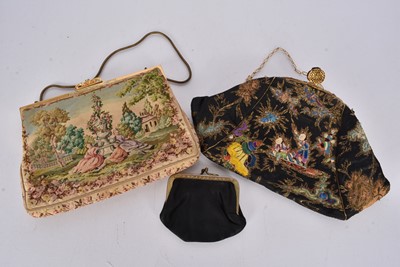 Lot 625 - A Harrods Petit Point Needlework Clutch Bag