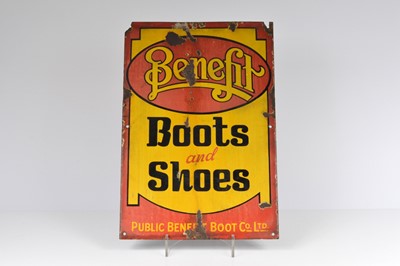 Lot 676 - A vintage Enamel sign for Benefit