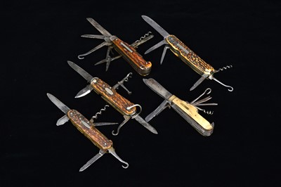 Lot 706 - A horn scale Multi-Tool/Penknife