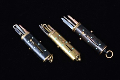 Lot 714 - Three Victorian Chatelaine Necessaires/Etuis