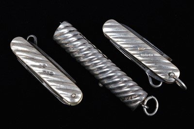 Lot 724 - Three Birmingham Hallmarked Multi-Tool Pocket Knives